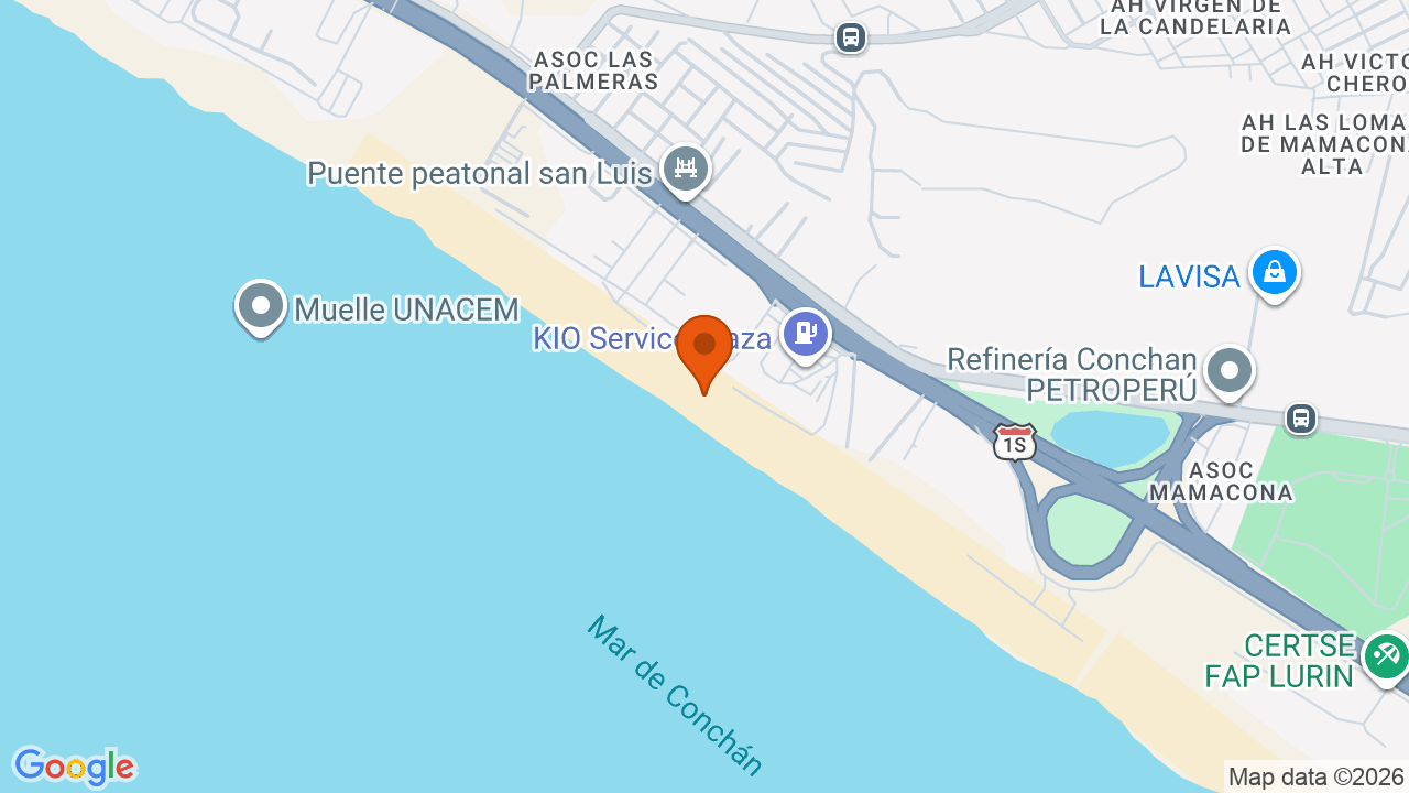Ubicación aproximada en Lurín