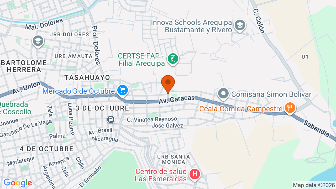 Ubicación aproximada en DANIEL ALCIDES CARRION