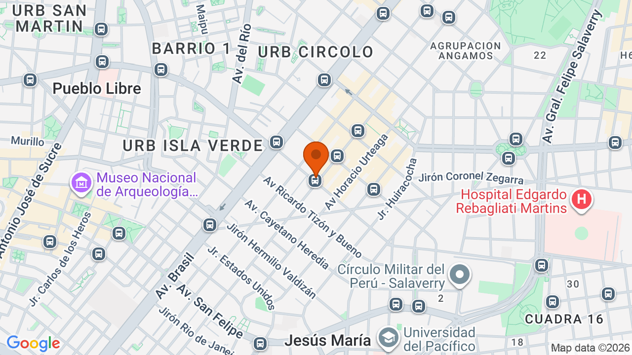 Ubicación aproximada en Jesús María