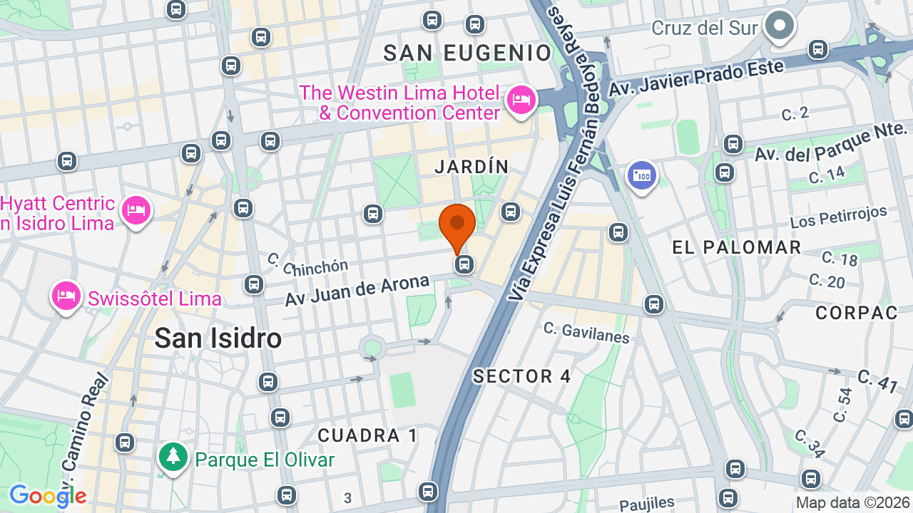 Ubicación aproximada en San Isidro