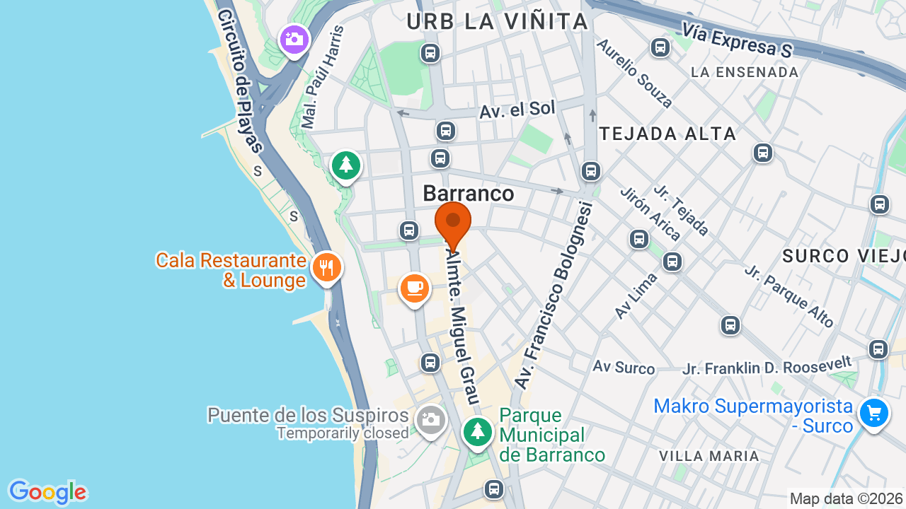 Ubicación aproximada en Barranco