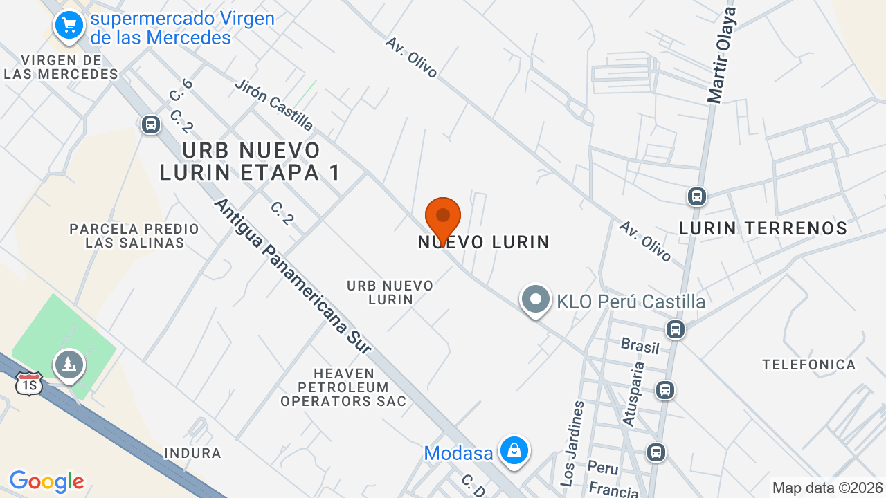 Ubicación aproximada en Lurín