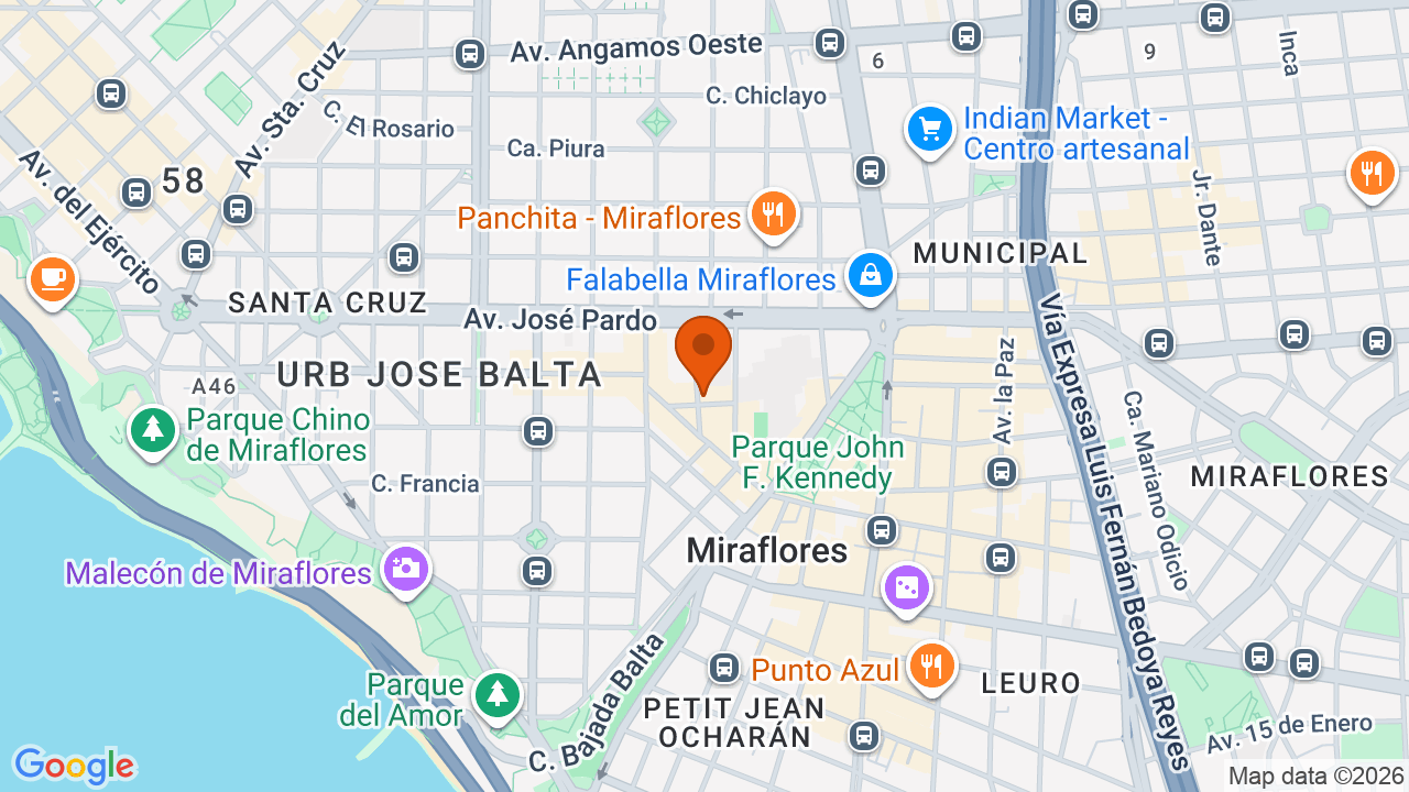 Ubicación aproximada en Miraflores