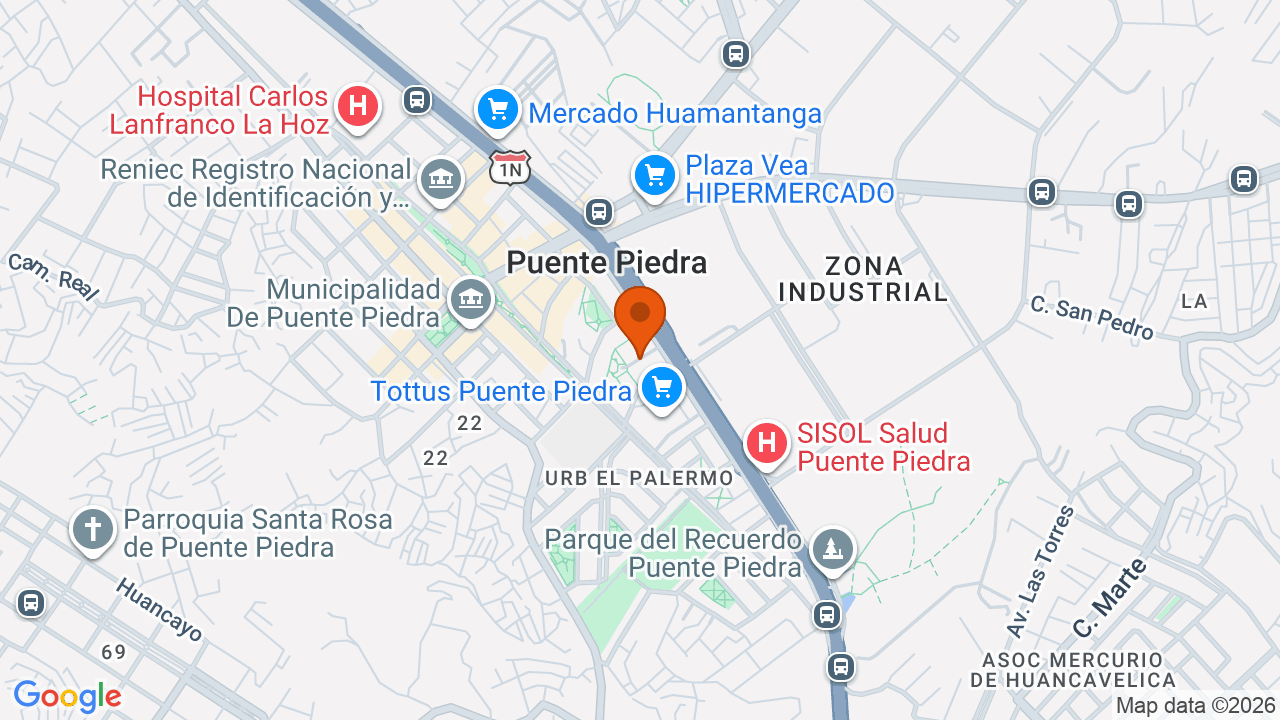 Ubicación aproximada en Puente Piedra