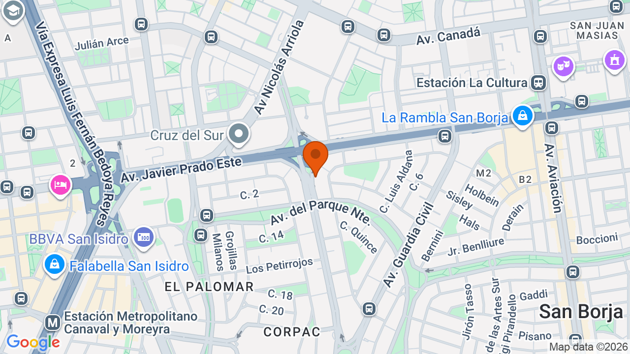 Ubicación aproximada en San Isidro