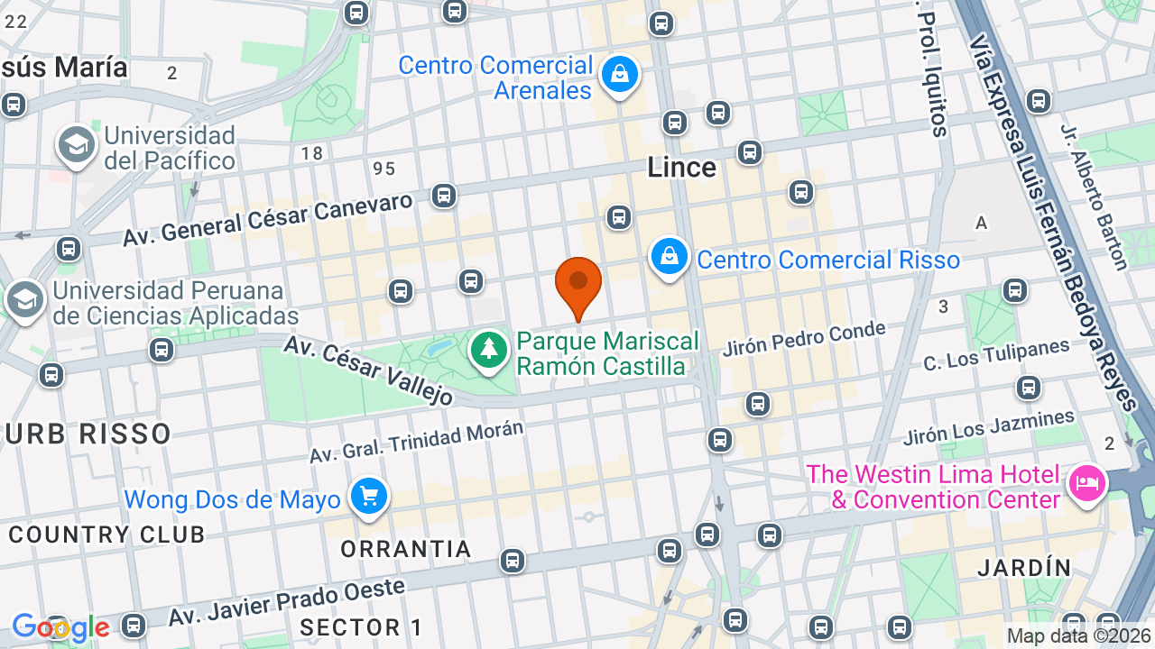 Ubicación aproximada en Lince