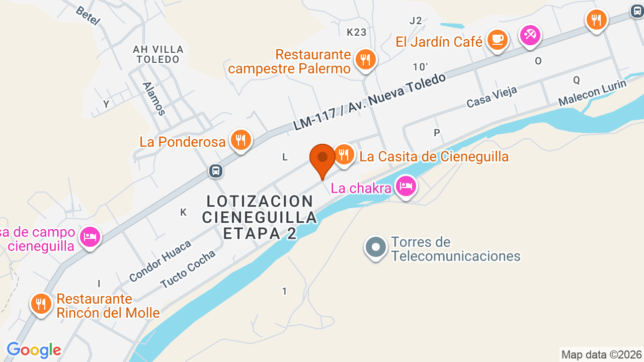 Ubicación aproximada en Cieneguilla