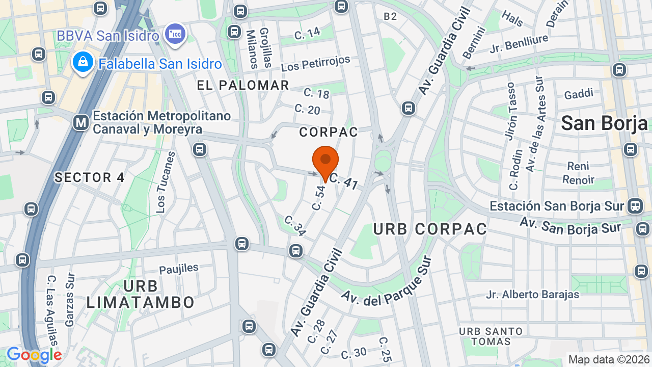 Ubicación aproximada en San Isidro