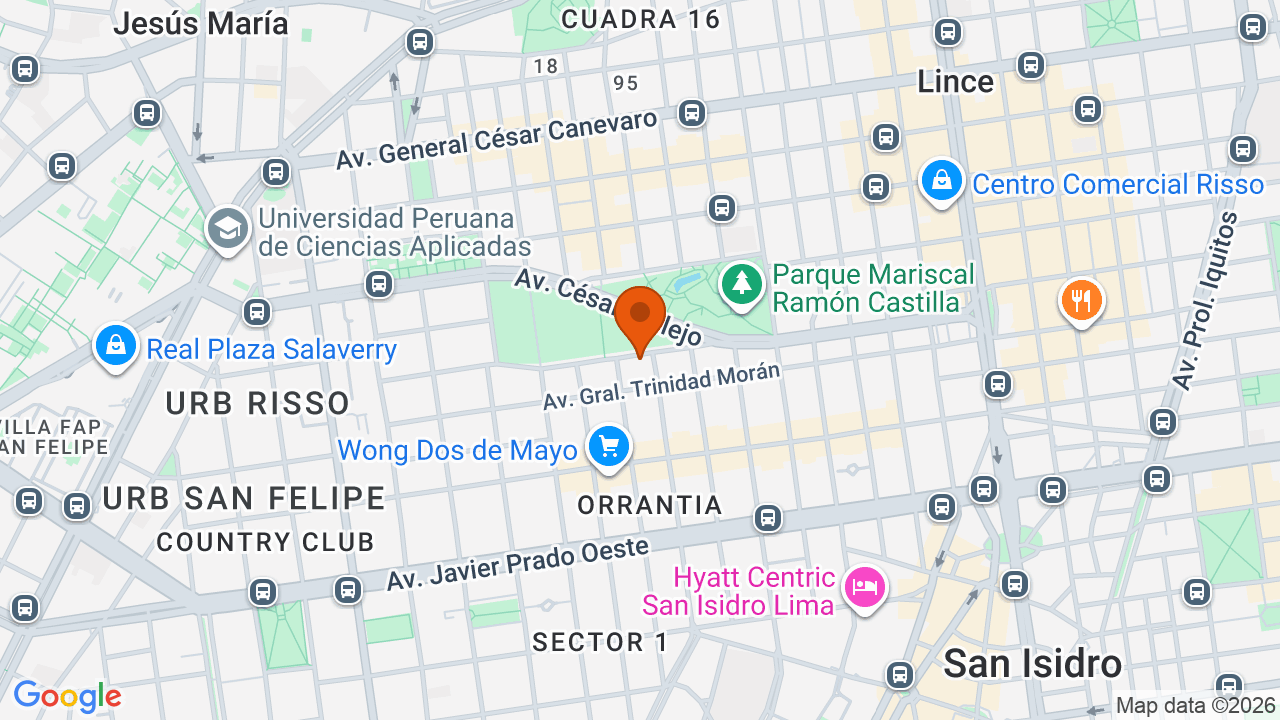 Ubicación aproximada en Lince