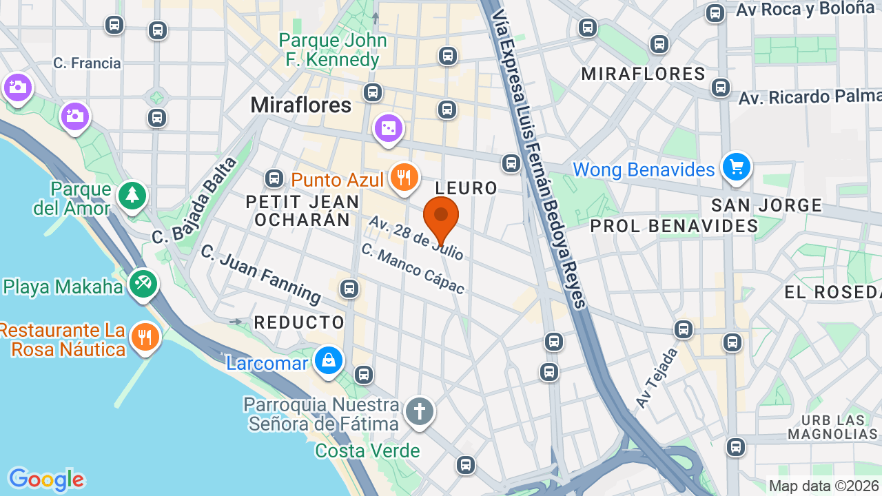 Ubicación aproximada en Miraflores