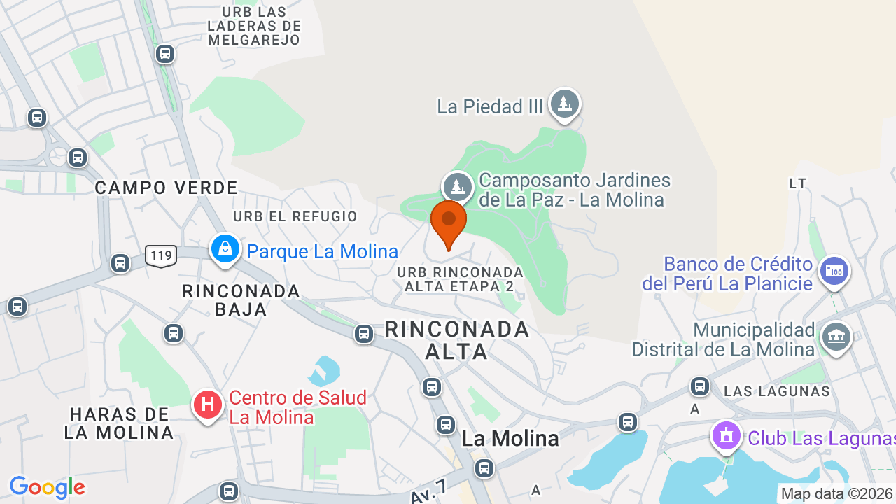Ubicación aproximada en Santiago de Surco