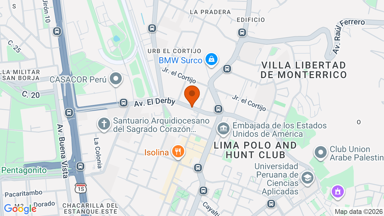 Ubicación aproximada en Santiago de Surco