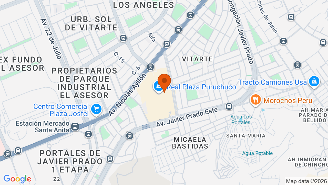 Ubicación aproximada en Ate