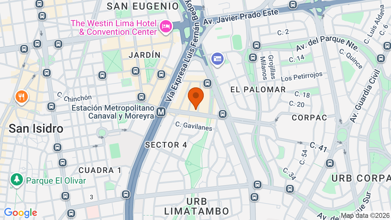 Ubicación aproximada en San Isidro