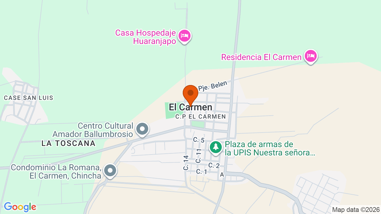 Ubicación aproximada en El Carmen