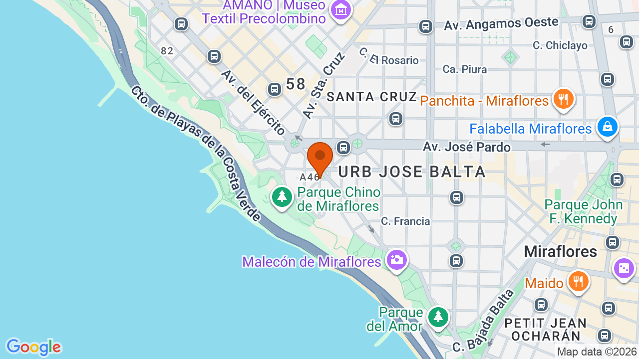 Ubicación aproximada en Miraflores