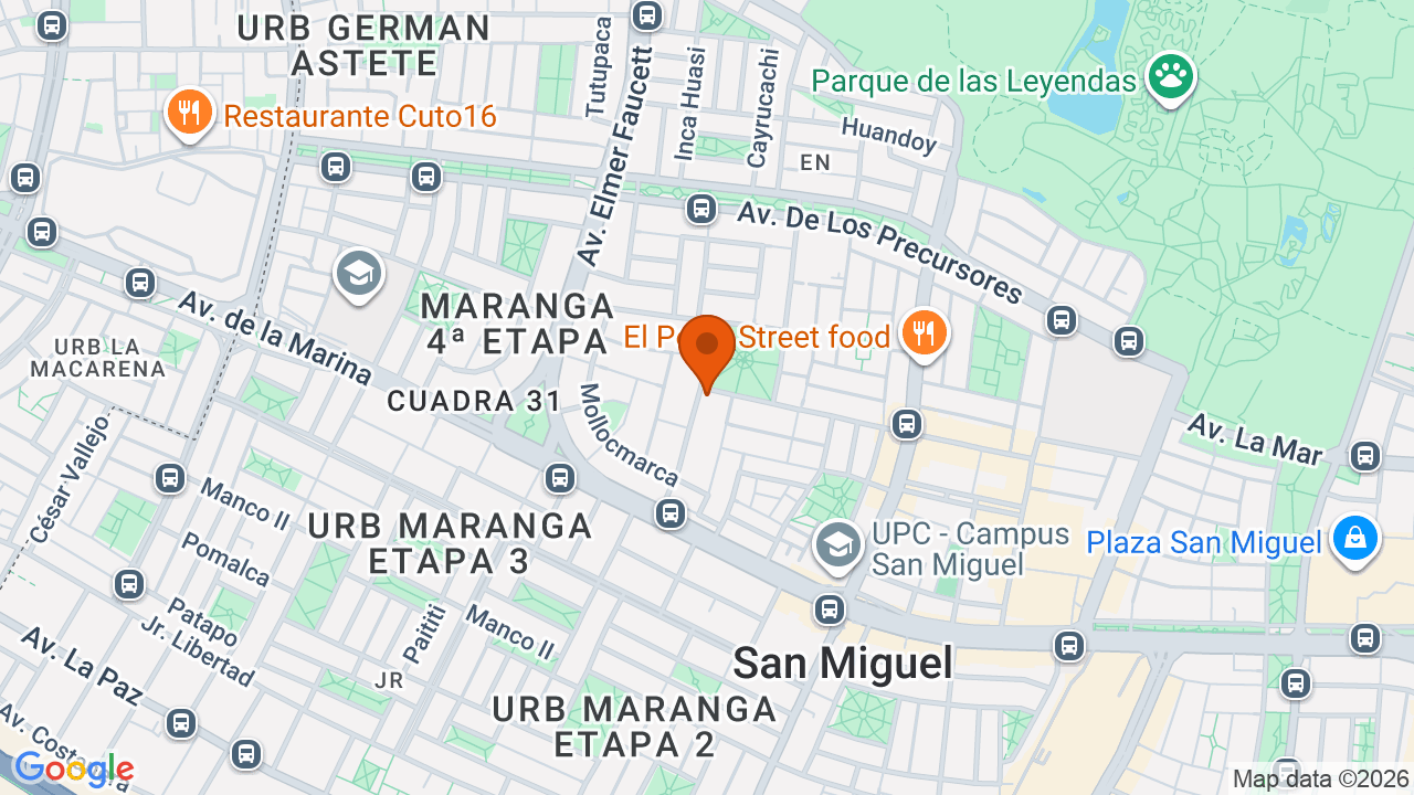 Ubicación aproximada en San Miguel
