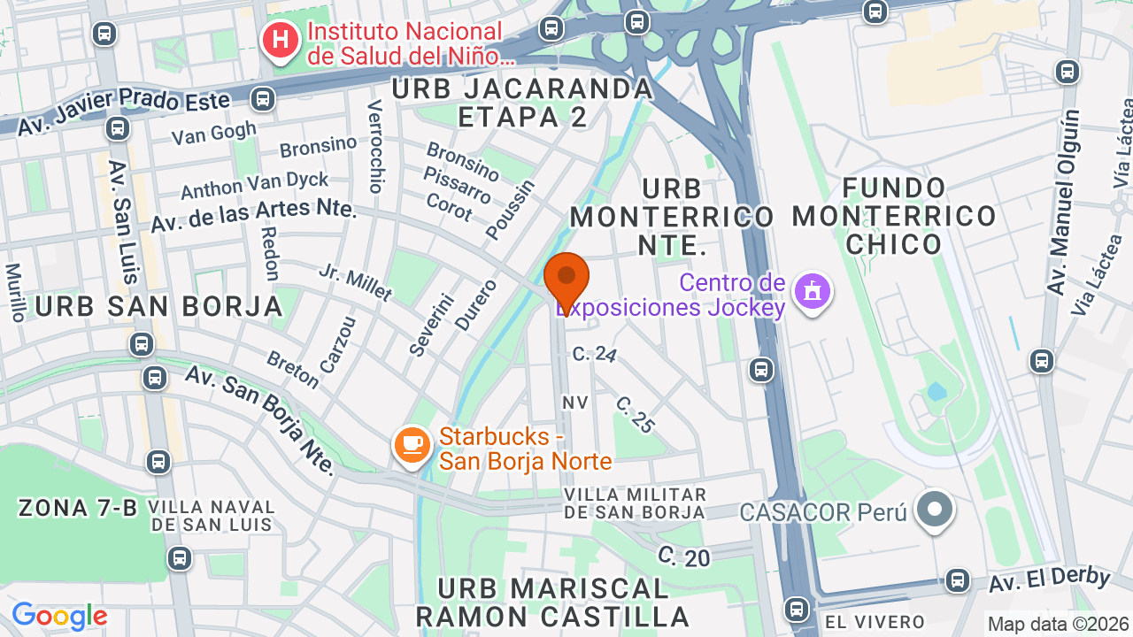 Ubicación aproximada en San Borja