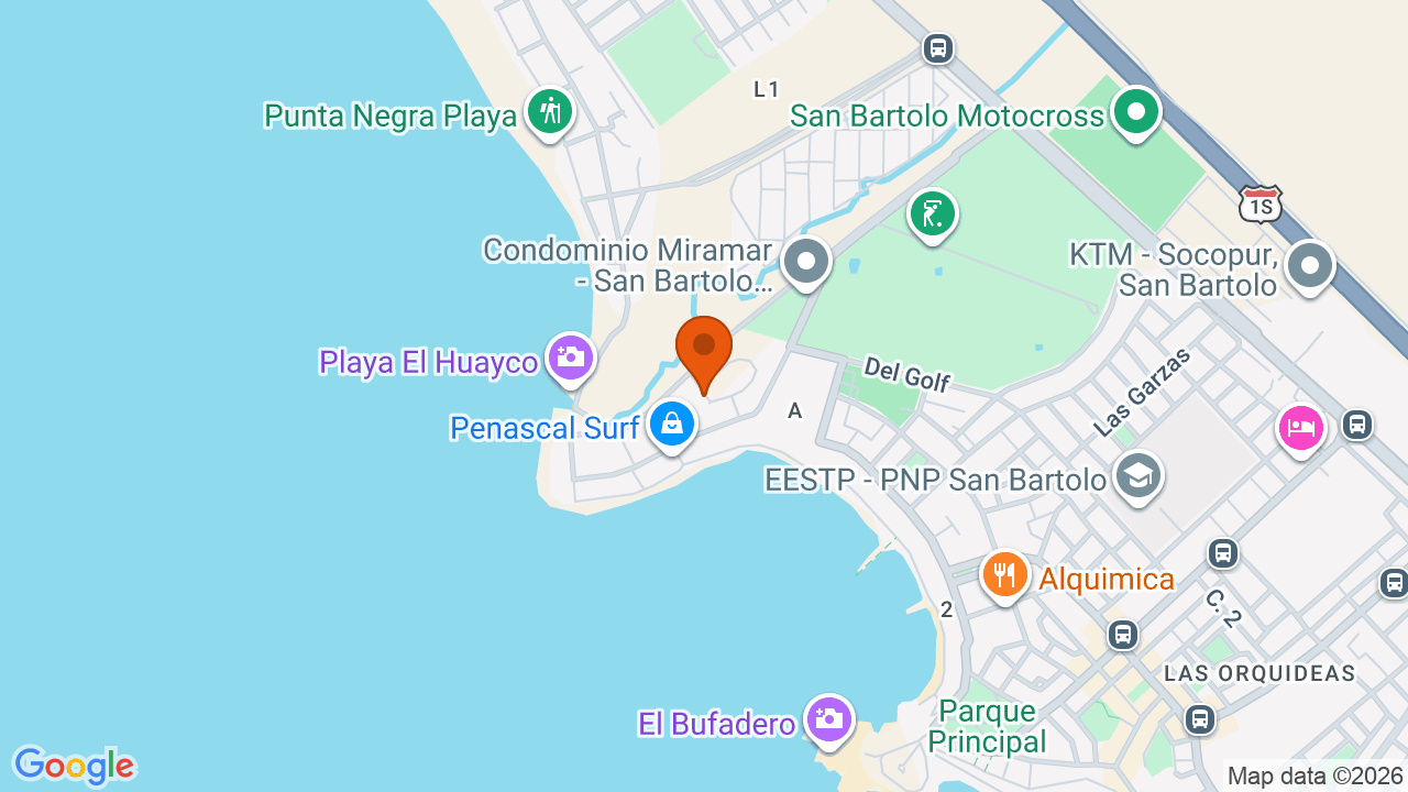 Ubicación aproximada en San Bartolo
