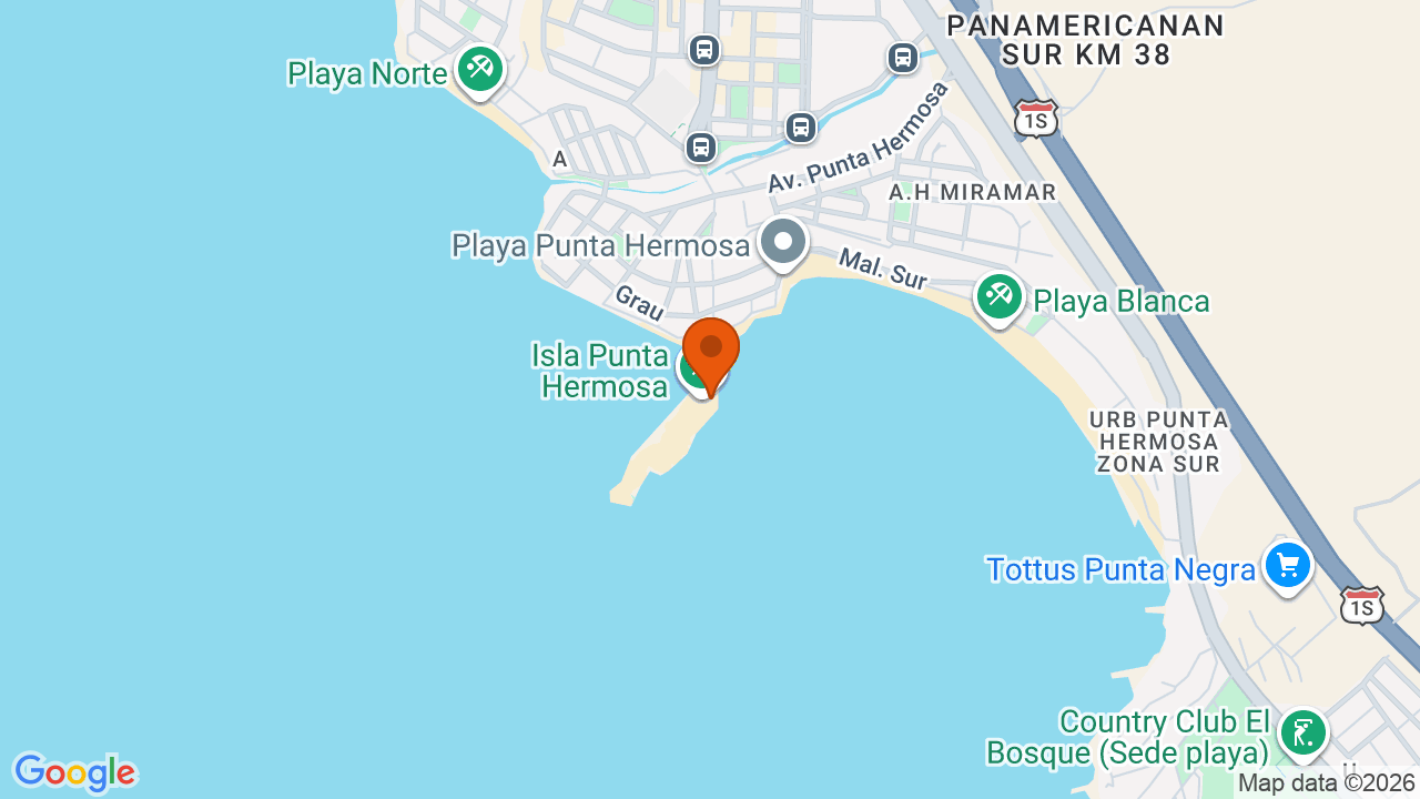 Ubicación aproximada en Punta Hermosa