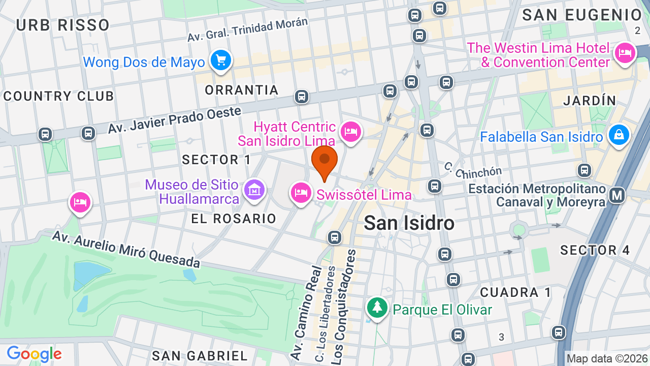 Ubicación aproximada en San Isidro