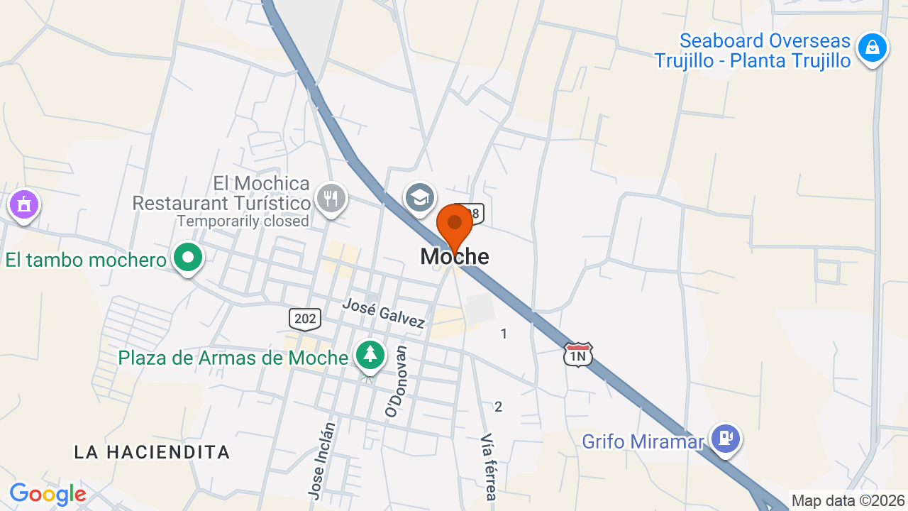 Ubicación aproximada en Trujillo