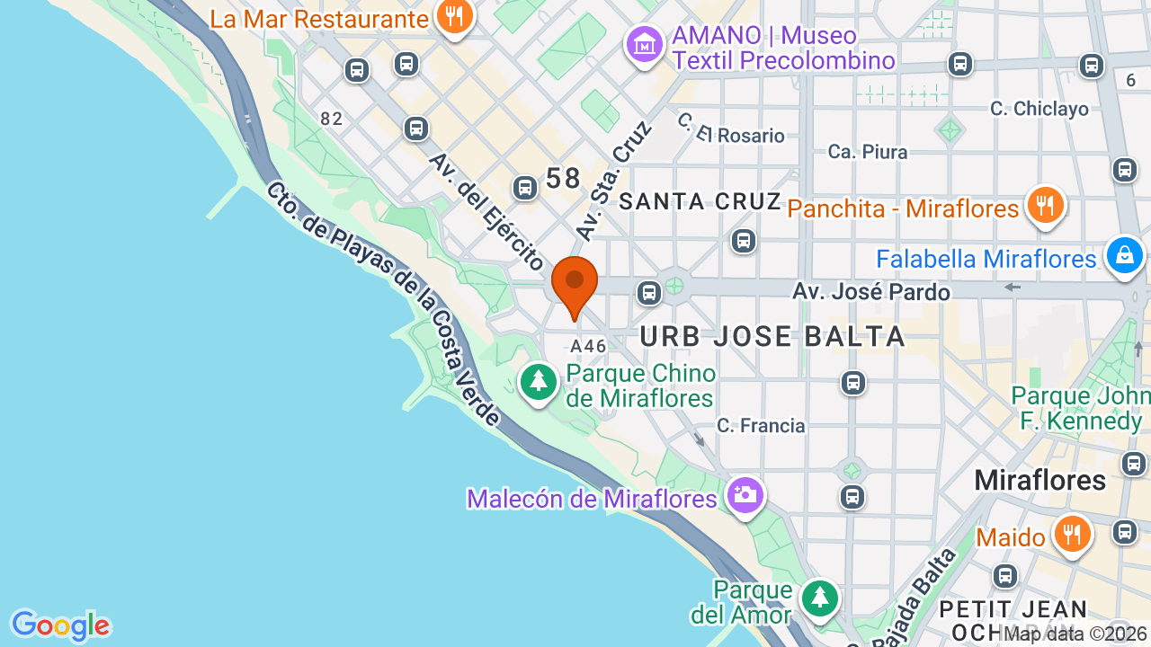 Ubicación aproximada en Miraflores