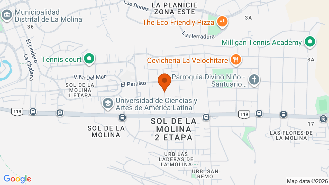 Ubicación aproximada en La Molina
