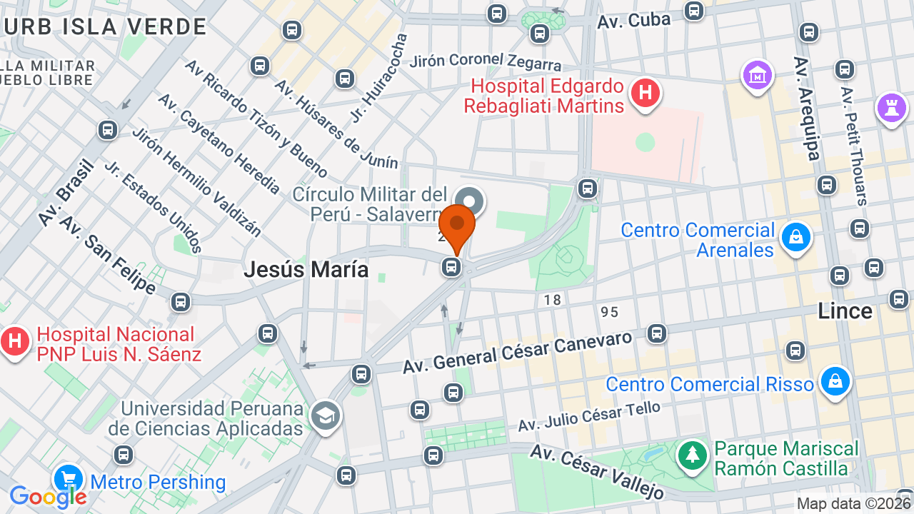Ubicación aproximada en Jesús María