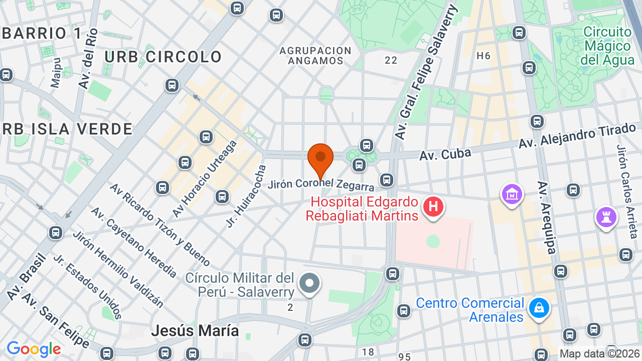 Ubicación aproximada en Jesús María