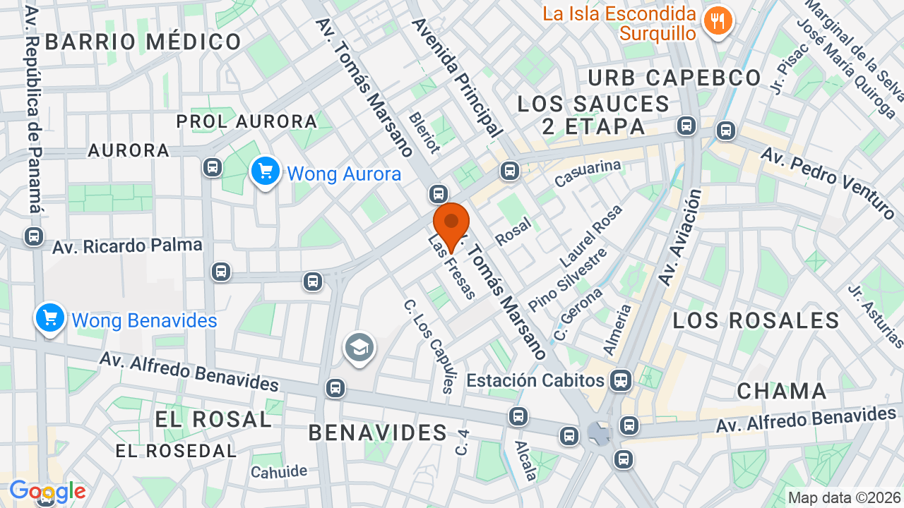 Ubicación aproximada en Miraflores