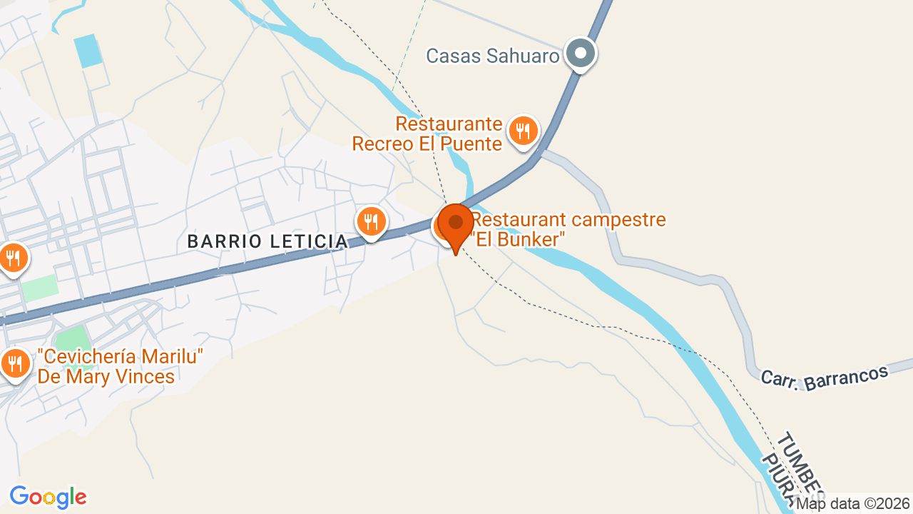 Ubicación aproximada en Mancora