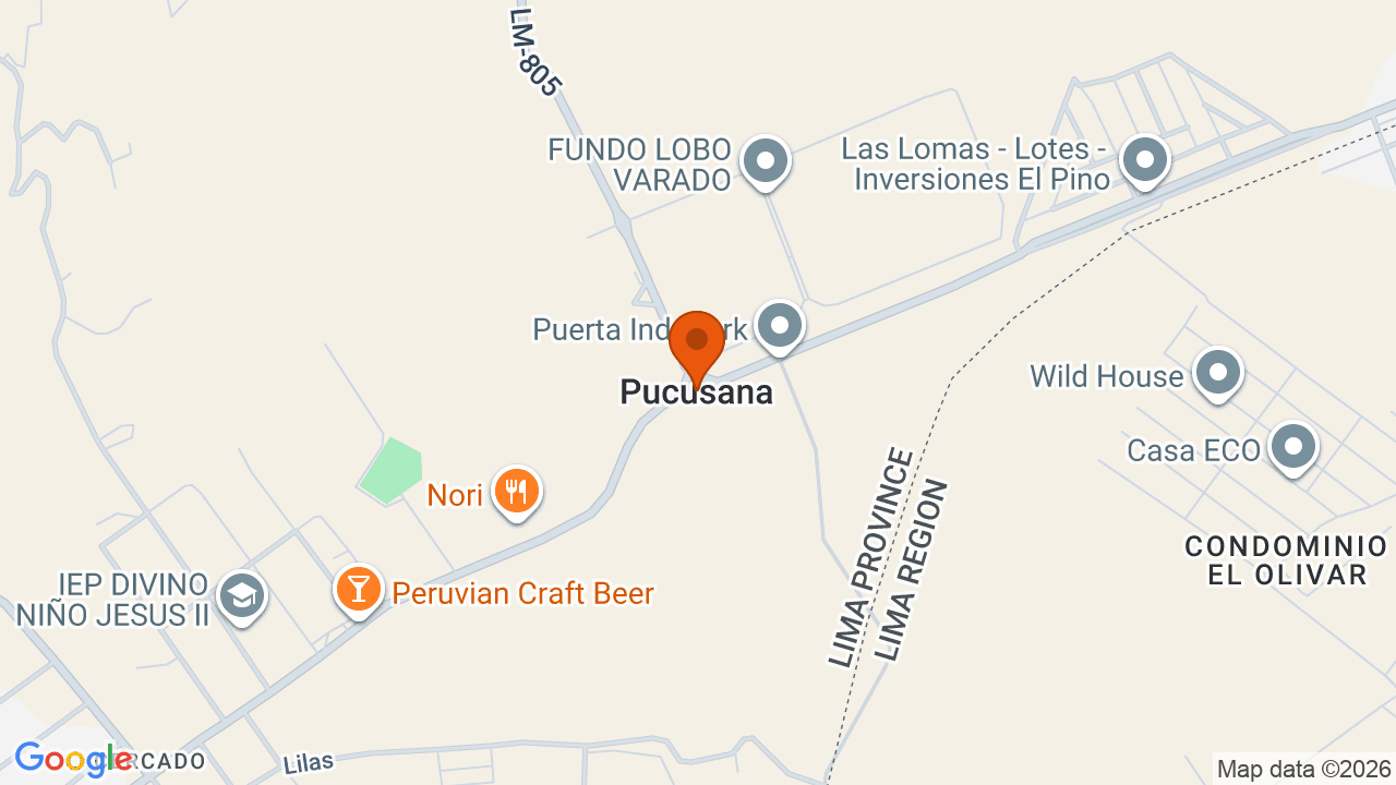 Ubicación aproximada en Pucusana