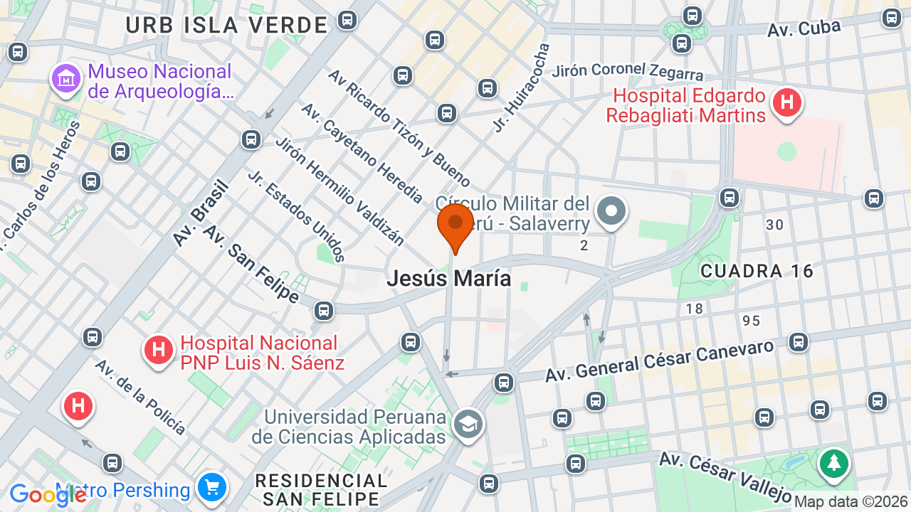 Ubicación aproximada en Jesús María