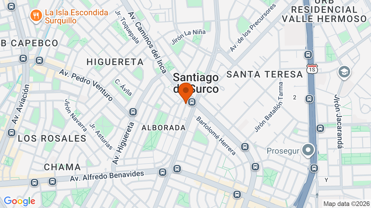 Ubicación aproximada en Santiago de Surco