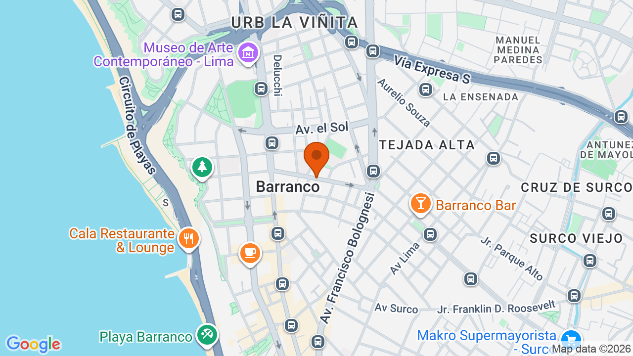 Ubicación aproximada en Barranco