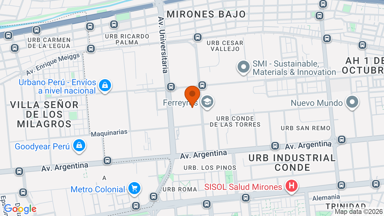 Ubicación aproximada en Carmen de la Legua