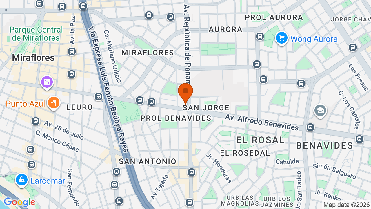 Ubicación aproximada en Miraflores