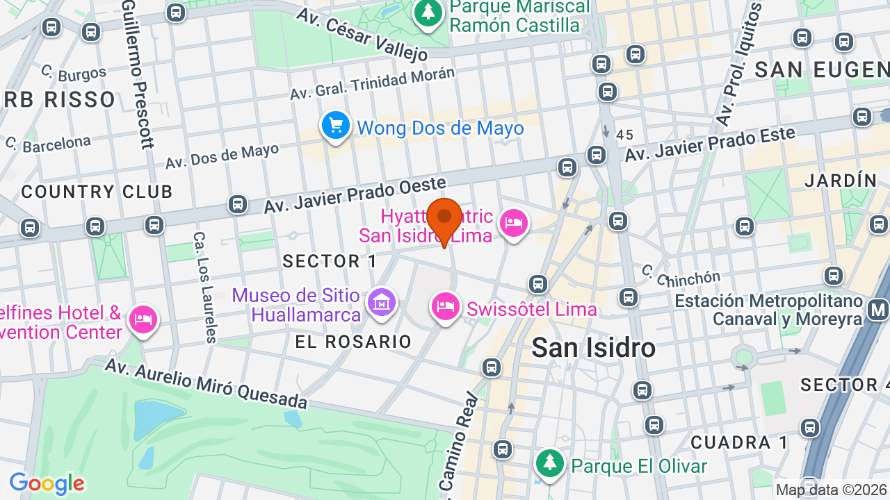 Ubicación aproximada en San Isidro