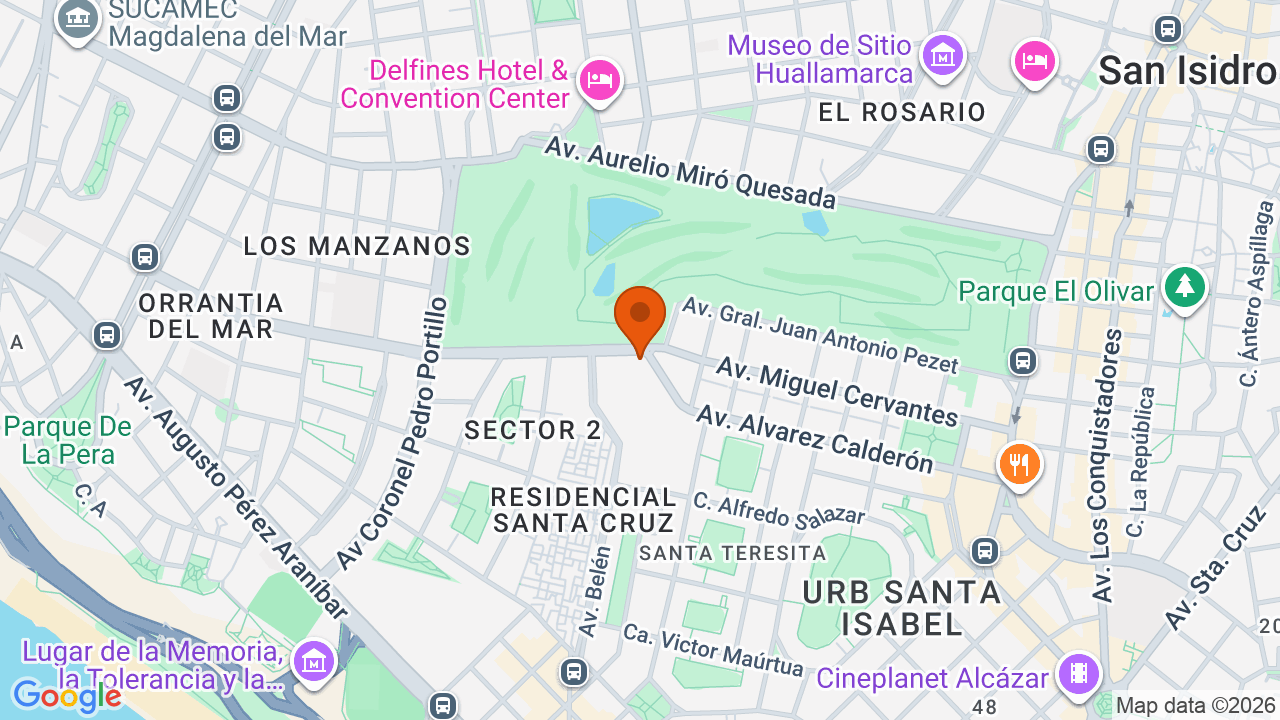 Ubicación aproximada en San Isidro