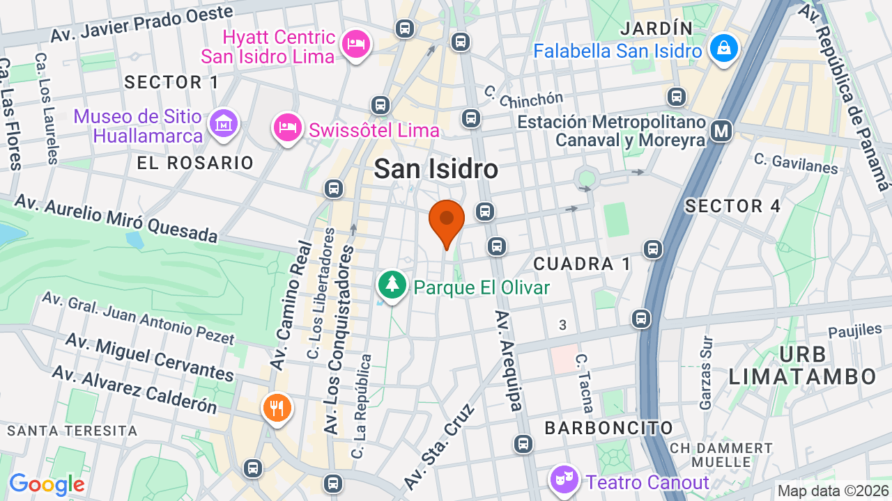 Ubicación aproximada en San Isidro