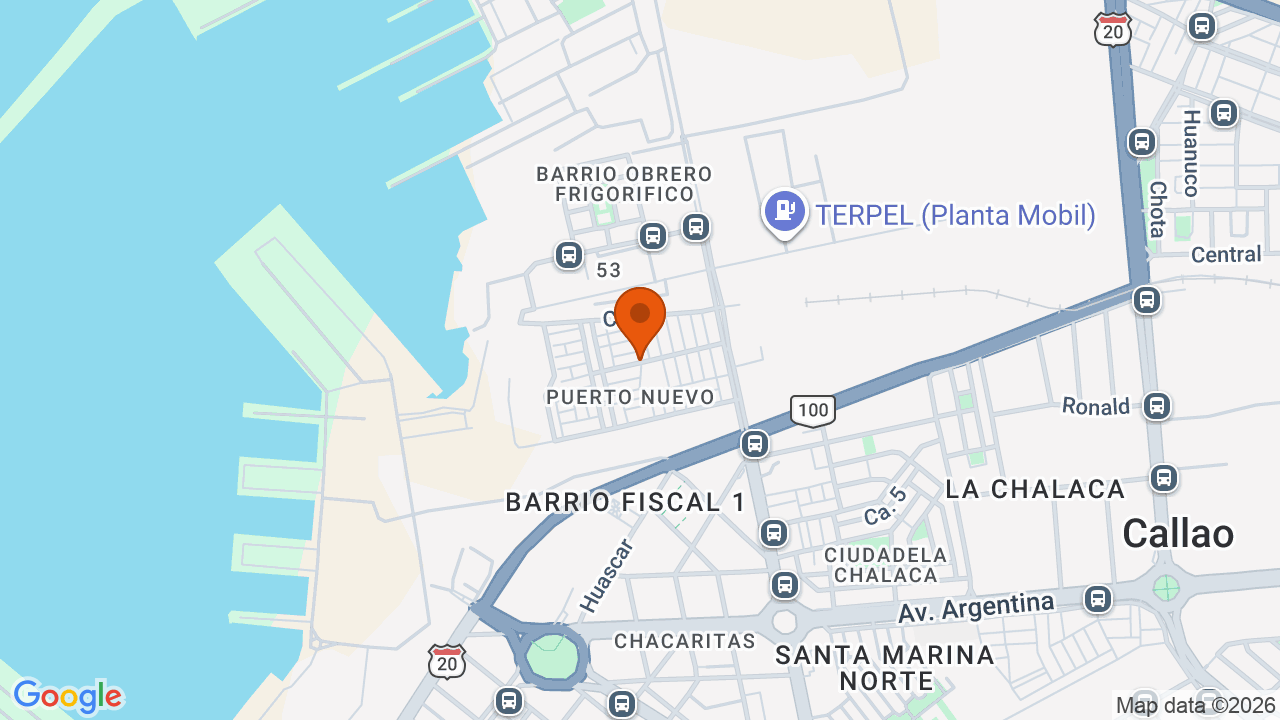 Ubicación aproximada en Callao