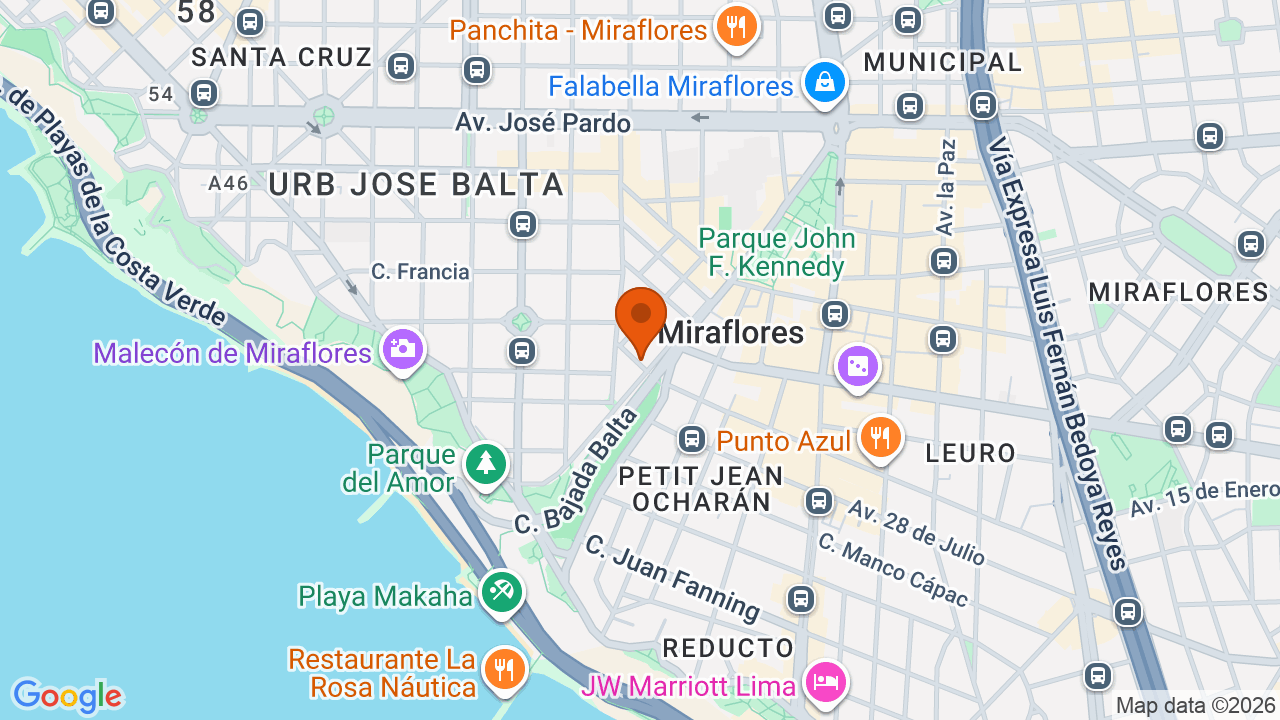 Ubicación aproximada en Miraflores