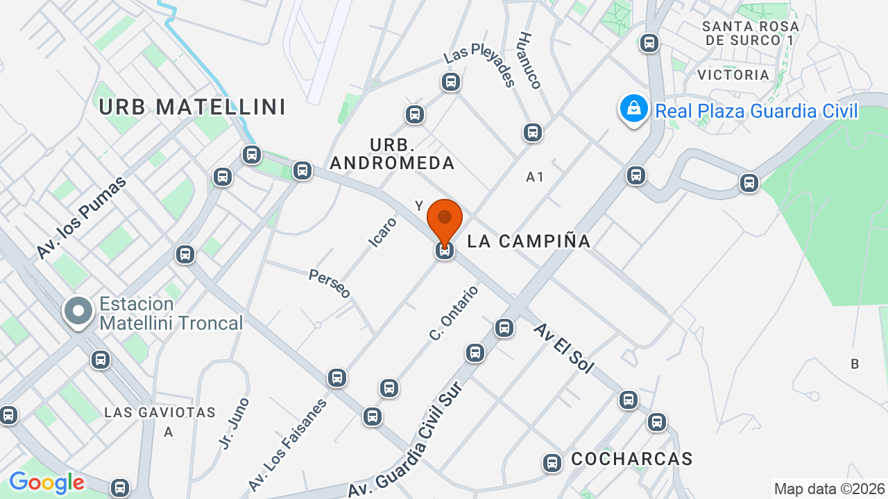 Ubicación aproximada en Chorrillos