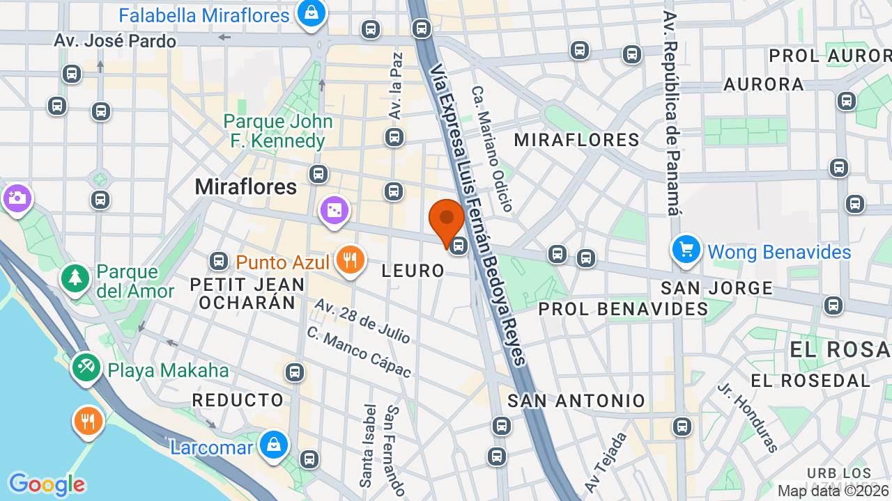 Ubicación aproximada en Miraflores