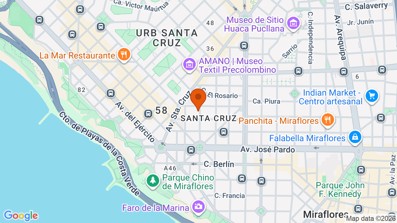 Ubicación aproximada en Miraflores