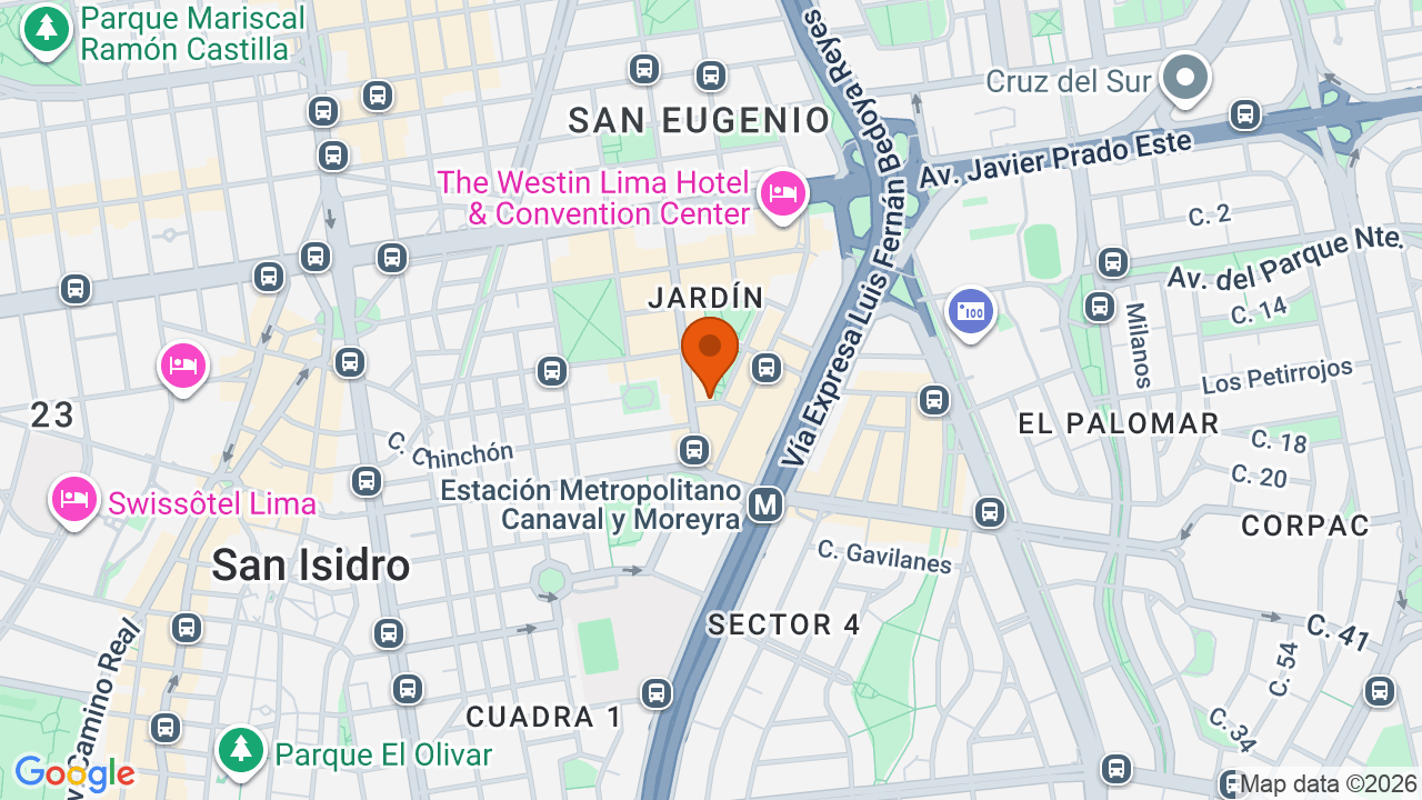 Ubicación aproximada en San Isidro