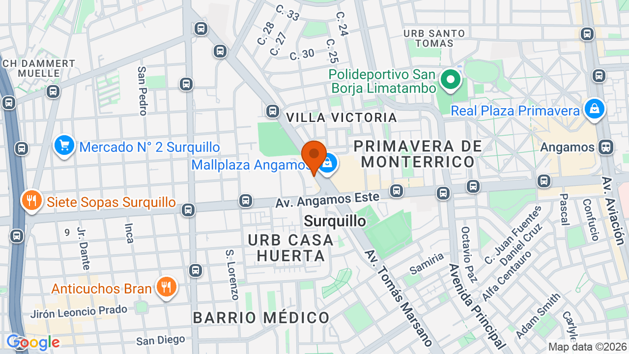 Ubicación aproximada en Surquillo