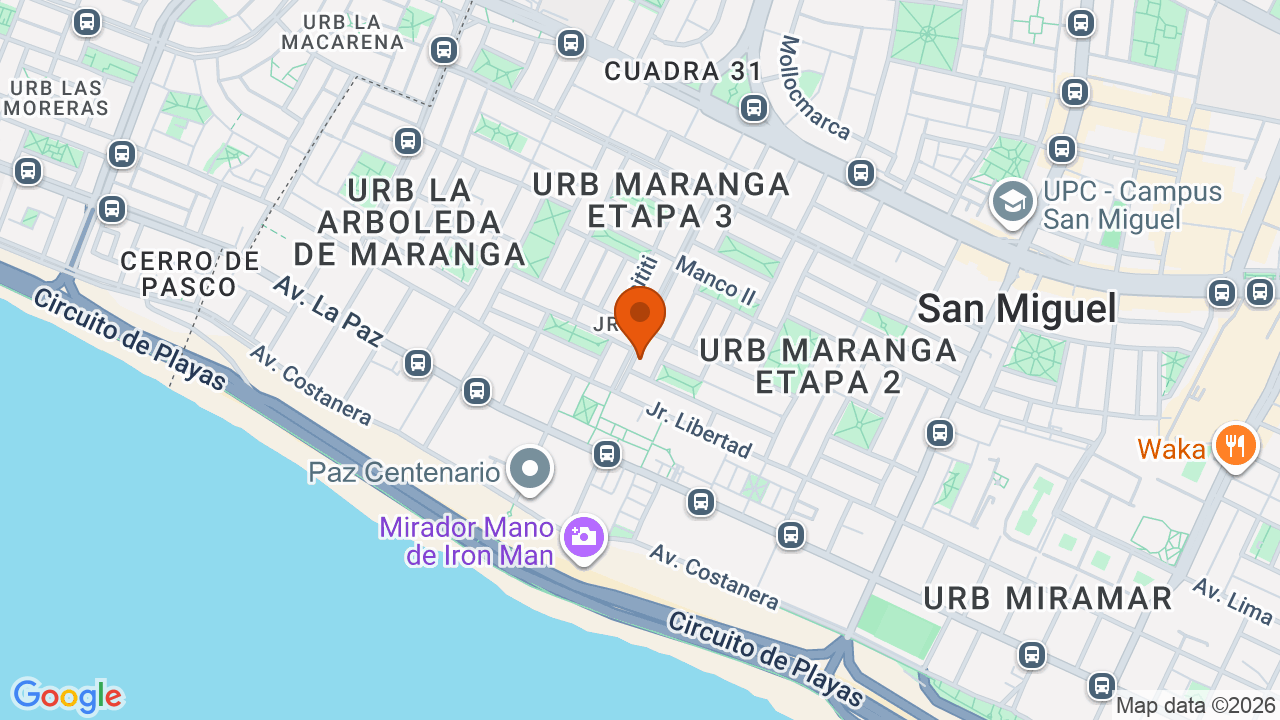 Ubicación aproximada en San Miguel
