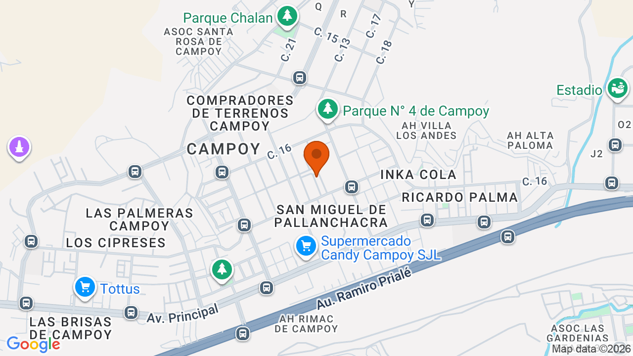 Ubicación aproximada en San Juan de Lurigancho